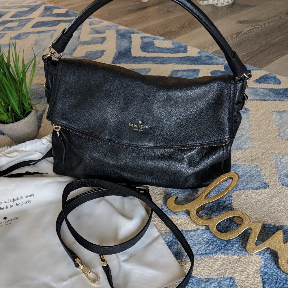 Kate Spade leather single strap black purse